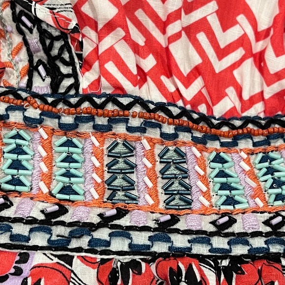 Anthropologie Flutter Printed Mini Dress Size 6 - Picture 8 of 11